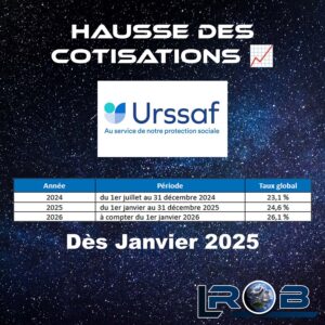 Hausse de cotisations URSSAF pour 2025 (AE/EI)
